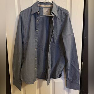 Hollister Men's Striped Blue Shirt Jacket